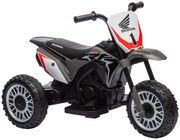 HOMCOM Mota Elétrica com Licença Honda CRF450RL Bateria 6V com Velocidade 3km/h Buzina e Som de Arranque 71x40,5x43,5 cm Cinza | Aosom Portugal