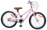 vidaXL Bicicleta Infantil 20 Polegadas para 6-11 anos Rosa Claro