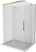 Mexen Rox-3S L cabine de duche 3-paredes deslizante 100 x 70 cm, transparente, dourada - 8C2L-100-070-50-00-3S