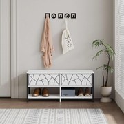**** Hall Stand Berlin BC – Walnut Anthracite – 120x200x35 cm

**