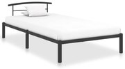 vidaXL Estrutura de cama 90x200 cm metal preto