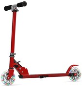 Scooter infantil dobrável de alumínio para manobras com rodas de LED - Roxo