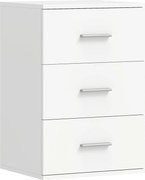 HOMCOM Criado-mudo com 3 Gavetas Moderno e Multiuso para Quarto e Sala, 40x35x60 cm, Branco | Aosom Portugal