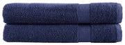 vidaXL Toalhas premium SOLUND 2 pcs 100x200 cm 600 gsm azul-marinho
