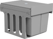 HOMCOM Balde de Lixo Embitido com 2 Recipientes Removíveis para Reciclagem Capacidade Total 30L (15Lx2) 48x34,3x35,1 cm Cinzento Claro | Aosom Portugal
