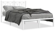 Estrutura de cama com cabeceira 120x200 cm metal branco