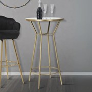 MESA DE BAR Ø 60X105 CM DOURADA