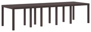 vidaXL Mesa de Jardim Castanho 300 x 100 x 73 cm vime PE