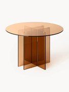 Mesa de jantar redonda em vidro Anouk, vários tamanhos