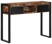 Mesa consola multicor 100x35x75 cm madeira maciça recuperada