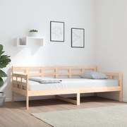 vidaXL Sofá-cama madeira de pinho maciça 90x190 cm