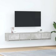 vidaXL Móveis de TV 2pcs 80x31x25,5cm madeira processada cinza cimento