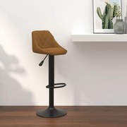 vidaXL Banco de bar veludo castanho