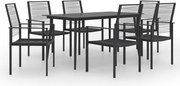 vidaXL 7 pcs conjunto de jantar para jardim