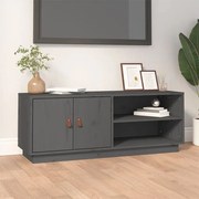 vidaXL Móvel de TV 105x34x40 cm madeira de pinho maciça cinzento