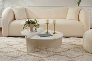 Mesa de Centro Orion – Branco Madeira – 90x30x60 cm (1 Peça), 85x35x30