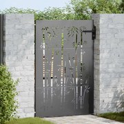 vidaXL Portão de Jardim Preto 105 x 125 cm Aço com Revestimento em Pó