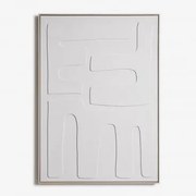 Quadro Decorativo 100x140 Cm Pintado À Mão Com Relevo Aloxen Cores Naturais - Sklum