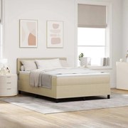 vidaXL Cama Box com cabeceira Cinza Claro e Branco 140 x 190 cm
