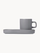 Chávenas de café com pires Pilar, conjunto de 2