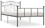 Estrutura de cama 90x200 cm metal cinzento