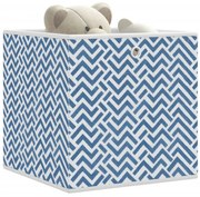 vidaXL Caixas de arrumação dobráveis 4 pcs 32x32x32 cm TNT azul