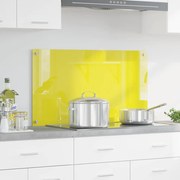 Barreira de Cozinha vidaXL Amarelo 90x50x0,6 cm em Vidro Temperado