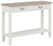 vidaXL Mesa consola 110x35x80 cm madeira branco