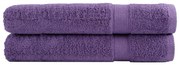 vidaXL Toalhas premium SOLUND 2 pcs 100x200 cm 600 gsm roxo