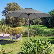 Guarda-sol em alumínio Ø300cm Proteção UV 80+ com capa de proteção antracite