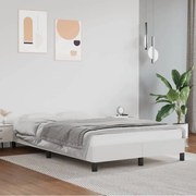 vidaXL Estrutura de cama sem colchão 120x190cm couro do falso branco