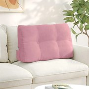 vidaXL Travesseiro para Costas Rosa 80 x 24 x 50 cm Veludo