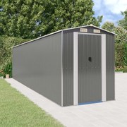 vidaXL Abrigo de jardim 192x772x223 cm aço galvanizado cinzento-claro