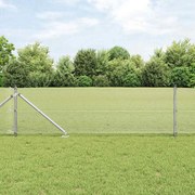 vidaXL Cerca de Arame Soldado com 7 Postes de Pinos 0.4x10 m Aço Galvanizado