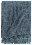 vidaXL Manta em algodão 220x250 cm azul índigo