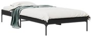 Estrutura de cama 75x190 cm derivados de madeira e metal preto