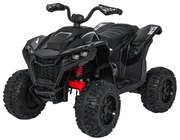 Moto 4 elétrica para crianças 12V 4x4 Fast Wheel, Controle remoto, Rodas Espuma EVA, assento couro ecológico Preta