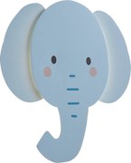 Candeeiro de parede infantil azul com LED regulável em 3 níveis - Ellie the Elephant