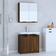 vidaXL 2 pcs conj. móveis de WC derivados madeira carvalho castanho