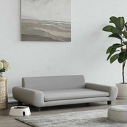 Cama para cães 100x54x33 cm veludo cinzento-claro