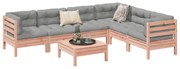 vidaXL 7 pcs conj. sofás jardim c/ almofadões madeira abeto-de-douglas