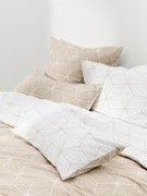 Capa de edredão reversível em algodão com padrão geométrico Ilda