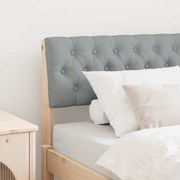 vidaXL Cabeceira estofada Cinzento-claro 90 cm