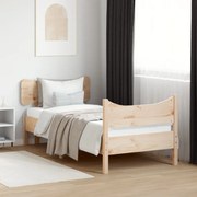 vidaXL Cama sem colchão 75x190 cm madeira de pinho maciça
