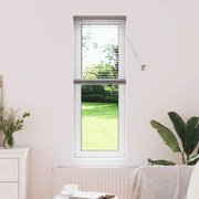 vidaXL Persiana de Janela com cortinas Outros Manual Prata 80 x 130 cm Alumínio