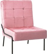 vidaXL Cadeira de descanso 65x79x87 cm veludo rosa