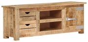 vidaXL Móvel de TV 110x30x40 cm madeira de mangueira áspera
