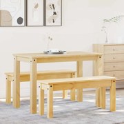 vidaXL 3 pcs conjunto de jantar Panama madeira pinho maciça