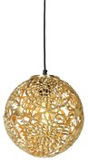 Candeeiro suspenso Art Déco dourado - Maro Art Deco