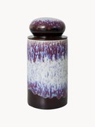 Pote com tampa artesanal Reactive Glaze 70's
